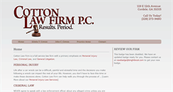 Desktop Screenshot of cottonlawfirmpc.com